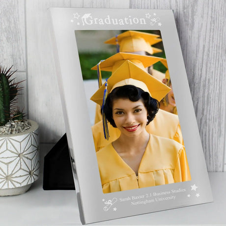 Personalised Graduation Mirrored Photo Frame - Gift Moments