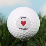 Personalised Heart Golf Ball: 1 - Golf Balls By Gift Moments