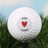 Personalised Heart Golf Ball: 2 - Golf Balls By Gift Moments