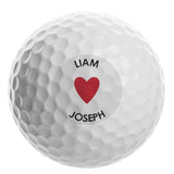 Personalised Heart Golf Ball: 4 - Golf Balls By Gift Moments