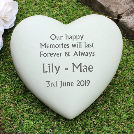 Personalised Heart Memorial - Memorials at Gift Moments