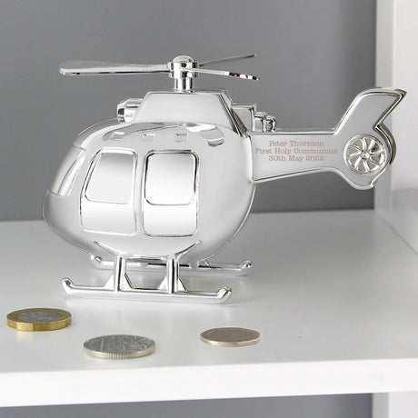 Personalised Helicopter Money Box - Money Boxes at Gift Moments