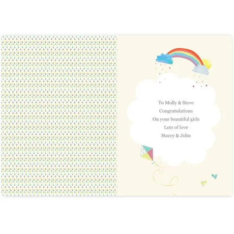 Personalised Hessian Elephant Twins Card - Greeting Cards at Gift Moments