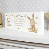 Personalised Hessian Rabbit Wooden Block Sign: 2 - Signs & Plaques By Gift Moments