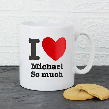 Personalised I HEART Mug - Mugs at Gift Moments