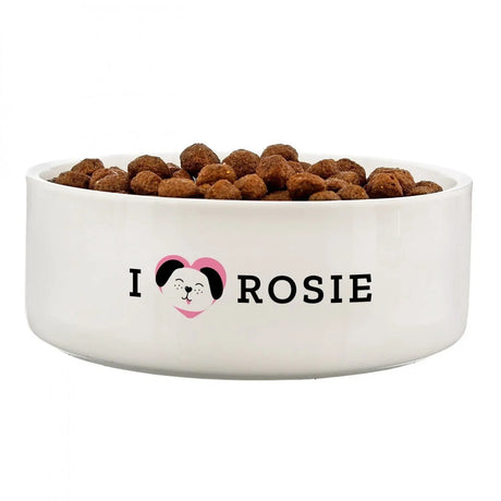 Personalised I Love my Dog Ceramic Pet Bowl - Pet Products at Gift Moments