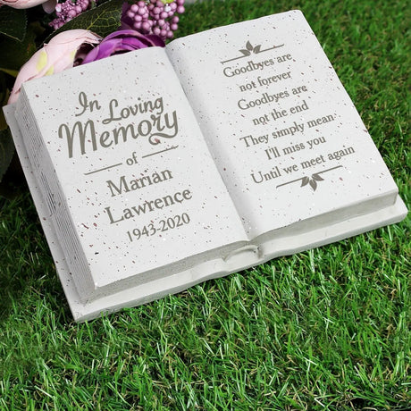 Personalised In Loving Memory Memorial Book - Memorials at Gift Moments