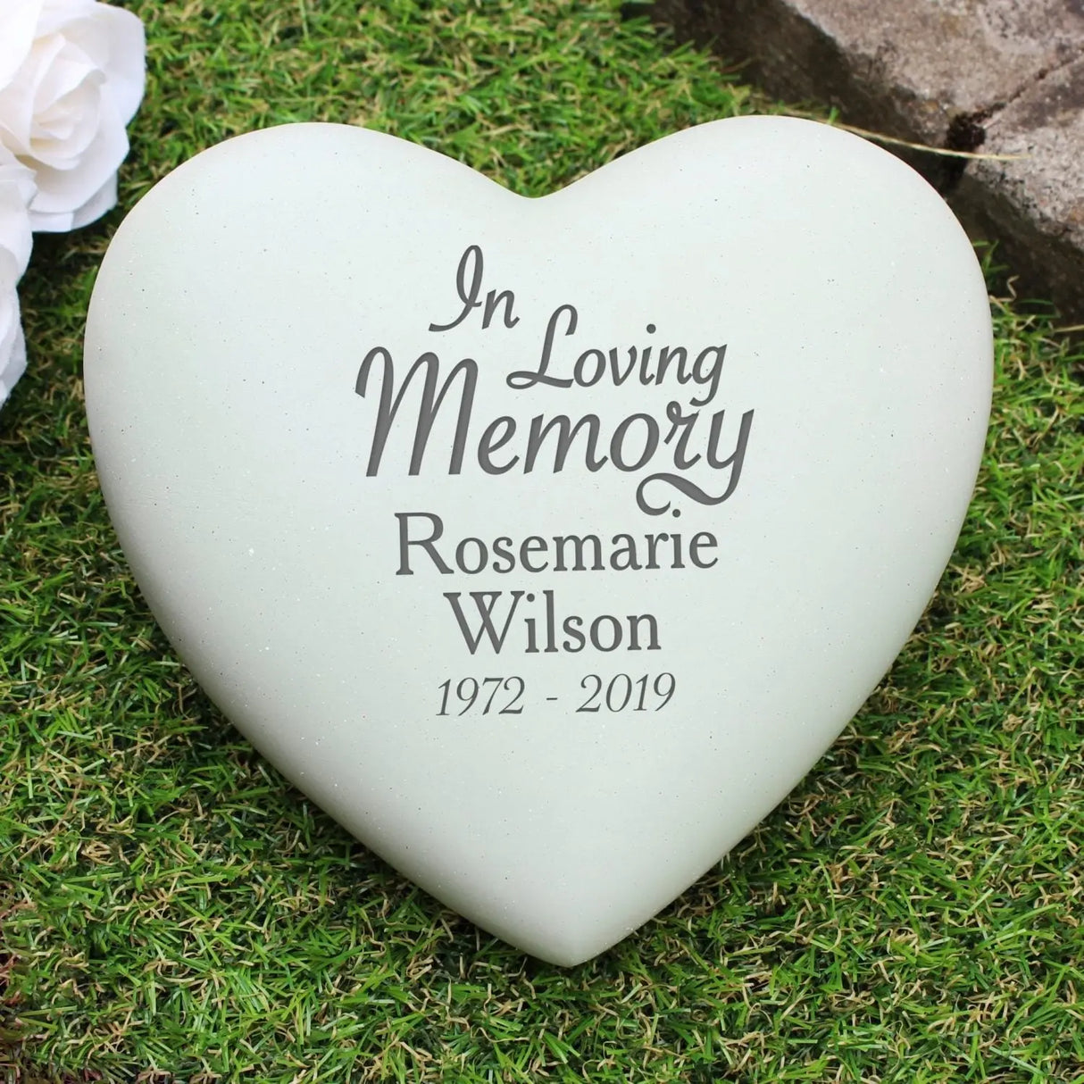 Personalised Heart Memorial Tribute: 2 - Memorials By Gift Moments