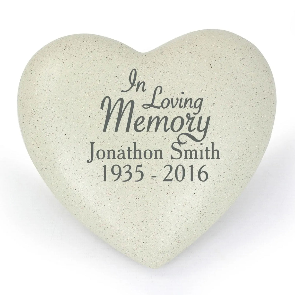 Personalised Heart Memorial Tribute: 3 - Memorials By Gift Moments