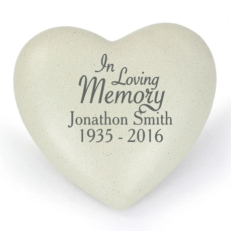 Personalised In Loving Memory Heart Memorial - Memorials at Gift Moments