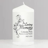 Personalised In Loving Memory Pillar Candle - Candles at Gift Moments