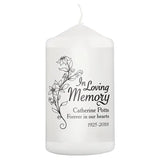 Personalised In Loving Memory Pillar Candle - Candles at Gift Moments