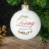 Personalised In Loving Memory Wreath Bauble - Christmas Baubles at Gift Moments