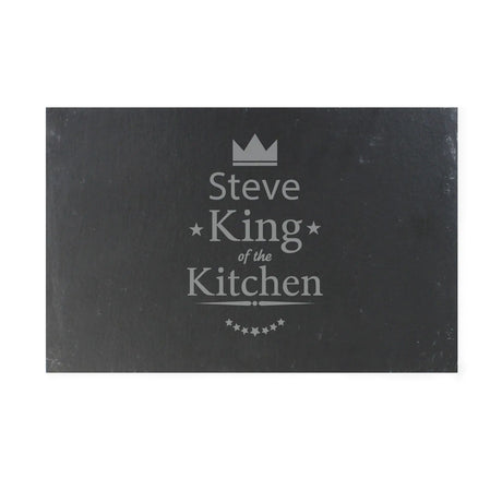 Personalised King of the Kitchen Slate Placemat - Placemats at Gift Moments