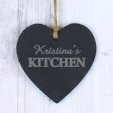 Personalised Kitchen Slate Heart Decoration - Decorations at Gift Moments