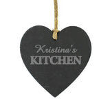 Personalised Kitchen Slate Heart Decoration - Decorations at Gift Moments