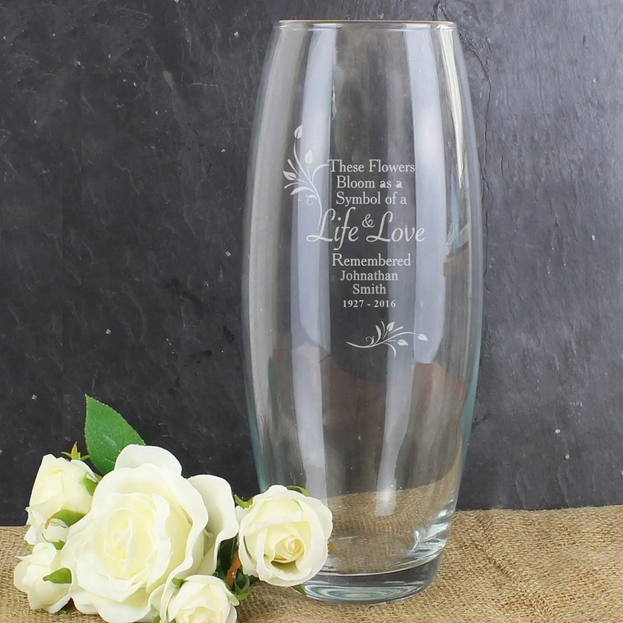 Personalised Life & Love Memorial Vase - Vases & Plant Pots at Gift Moments