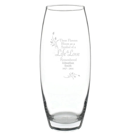 Personalised Life & Love Memorial Vase - Vases & Plant Pots at Gift Moments