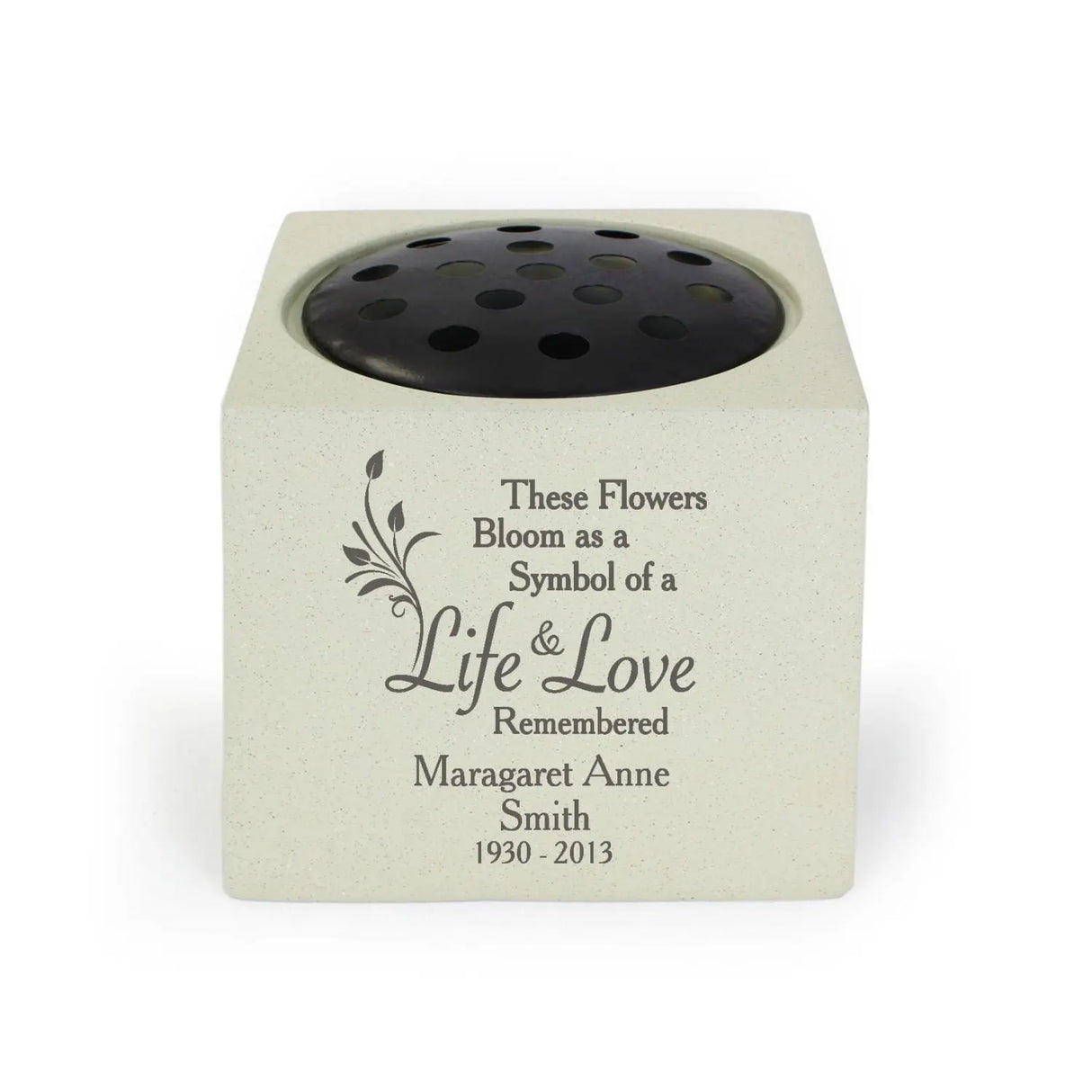 Personalised Life & Love Memorial Vase - Memorials at Gift Moments