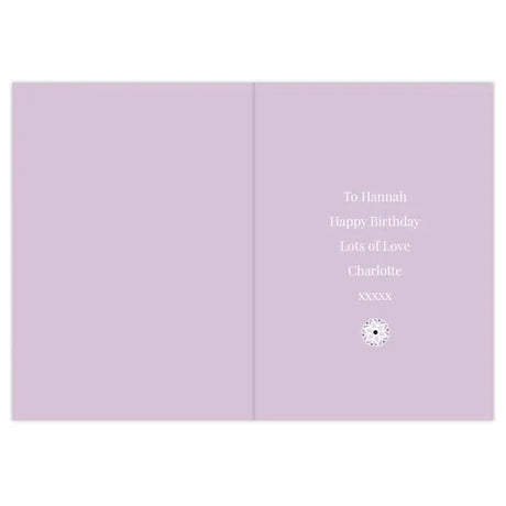 Personalised Lilac Lace Birthday Card - Greeting Cards at Gift Moments