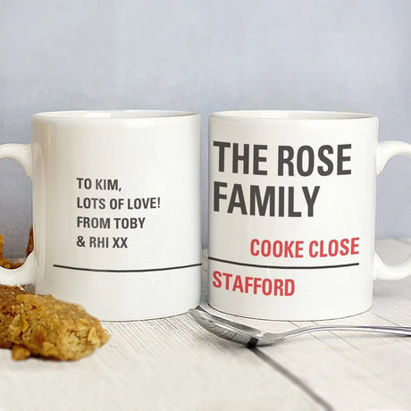 Personalised London Street Sign Mug - Mugs at Gift Moments