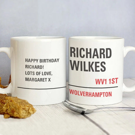 Personalised London Street Sign Mug - Mugs at Gift Moments