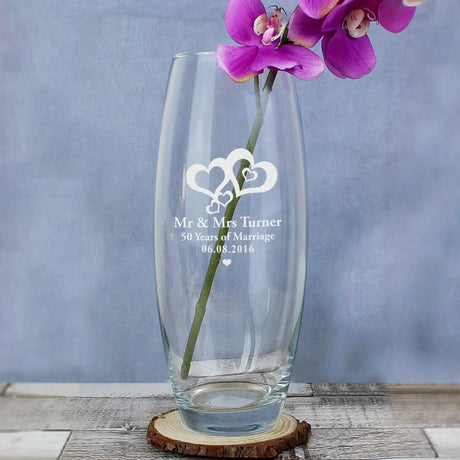 Personalised Love Hearts Bullet Vase - Vases & Plant Pots at Gift Moments