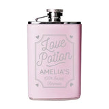 Personalised Love Potion Pink Hip Flask - Hip Flasks at Gift Moments