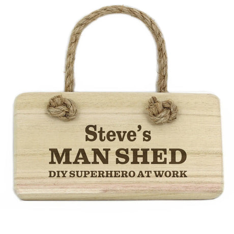 Personalised Man At Work Wooden Sign - Signs & Plaques at Gift Moments