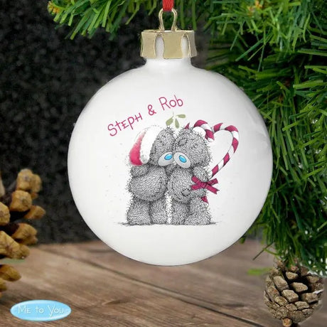 Personalised Me To You Couple Christmas Bauble - Christmas Baubles at Gift Moments