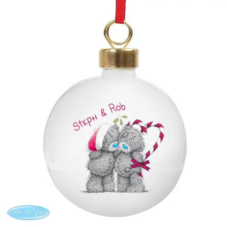 Personalised Me To You Couple Christmas Bauble - Christmas Baubles at Gift Moments