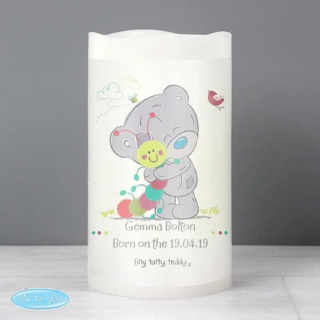 Personalised Tiny Tatty Teddy Cuddle Bug Nightlight LED Candle - LED Lighting at Gift Moments