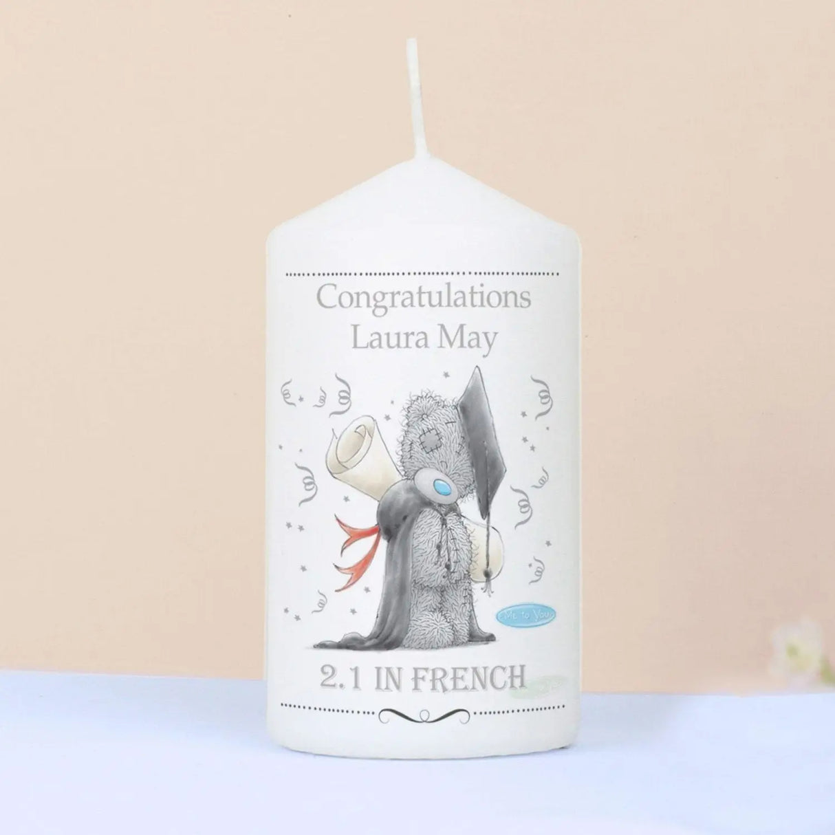 Personalised Me To You Graudation Candle - Gift Moments