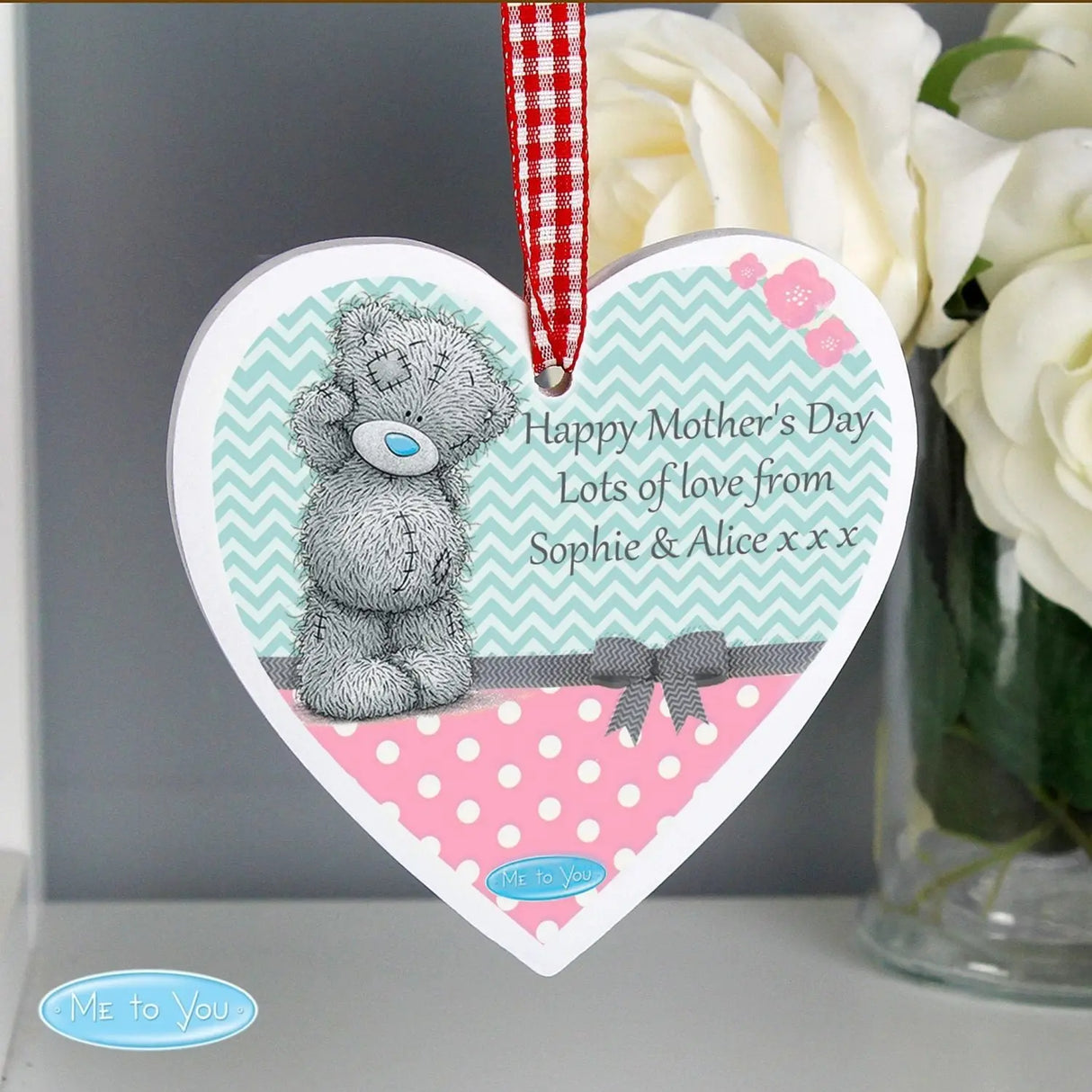 Personalised Wooden Heart Decoration with Ribbon: 1 - Signs & Plaques