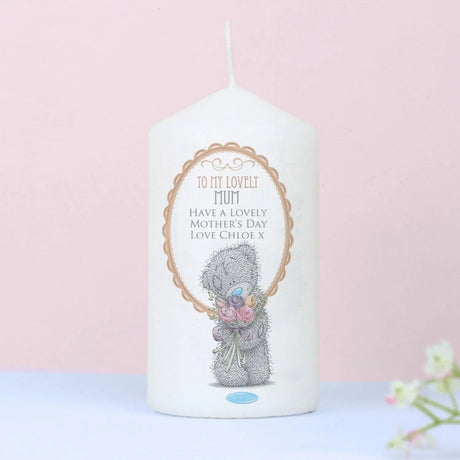 Personalised Me to You Flowers Pillar Candle For Her - Candles at Gift Moments