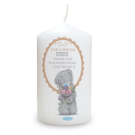 Personalised Me to You Flowers Pillar Candle For Her - Candles at Gift Moments