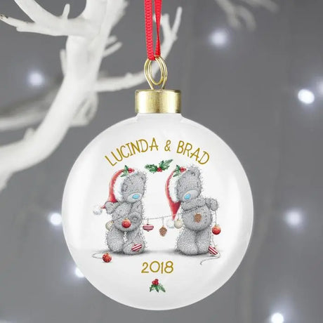 Personalised Me to You Christmas Couple's Bauble - Christmas Baubles at Gift Moments