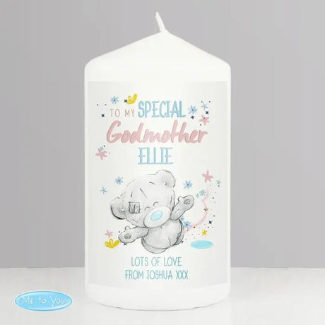 Personalised Me to You Godmother Pillar Candle - Candles at Gift Moments