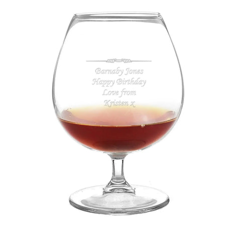 Personalised Message Brandy Glass - Gift Moments