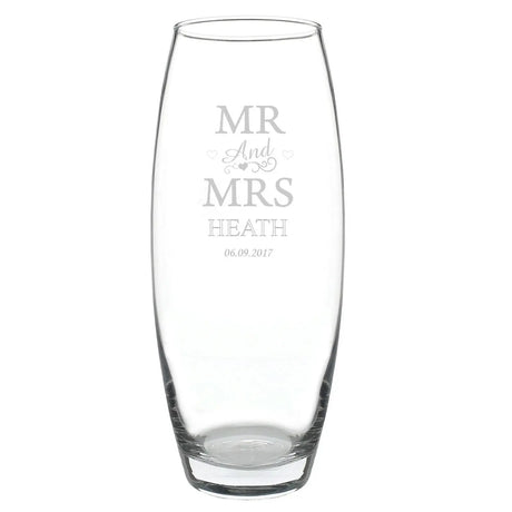 Personalised Mr & Mrs Bullet Vase - Vases at Gift Moments