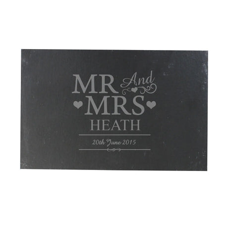 Personalised Mr & Mrs Slate Placemat - Placemats at Gift Moments