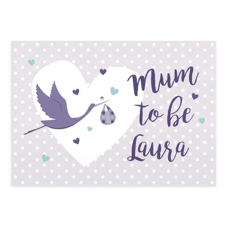 Personalised Mum to Be Stork Card - Greeting Cards at Gift Moments