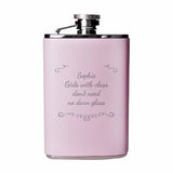 Personalised Pink Stainless Steel Hip Flask: 4 - Hip Flasks By Gift Moments