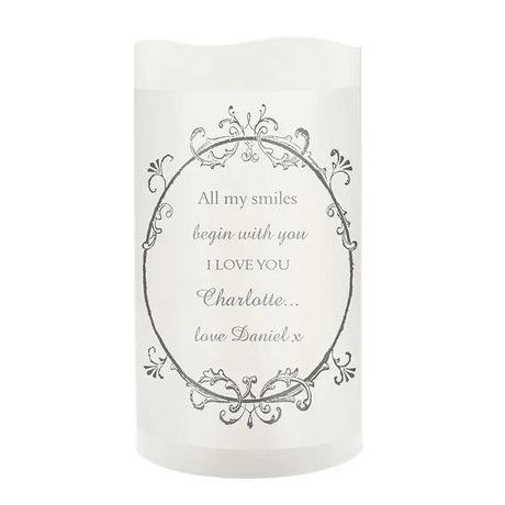 Personalised Ornate Frame LED Candle - LED Lighting at Gift Moments