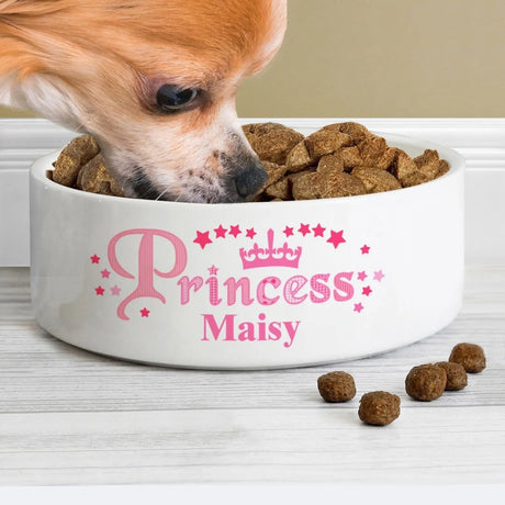 Personalised Pink Princess Pet Bowl - Gift Moments