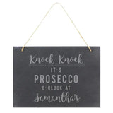 Personalised Prosecco O'Clock Large Hanging Slate Sign - Signs & Plaques at Gift Moments