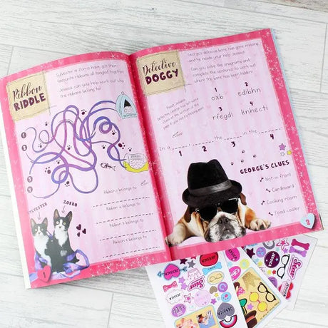 Personalised Rachael Hale Adorable Animals Activity Book With Stickers - Books at Gift Moments