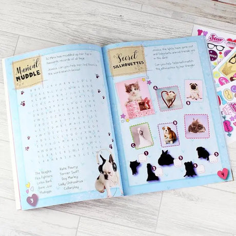 Personalised Rachael Hale Adorable Animals Activity Book With Stickers - Books at Gift Moments