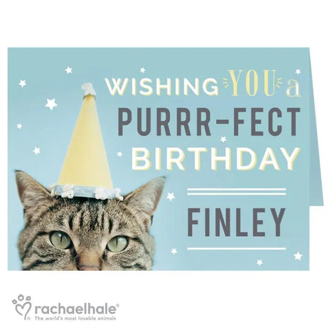 Personalised Rachael Hale Purr-fect Birthday Card - Greeting Cards at Gift Moments