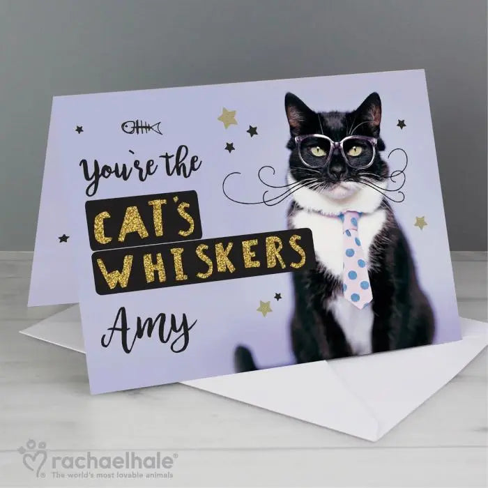 Personalised Rachael Hale You're the Cat's Whiskers Card - Greeting Cards at Gift Moments